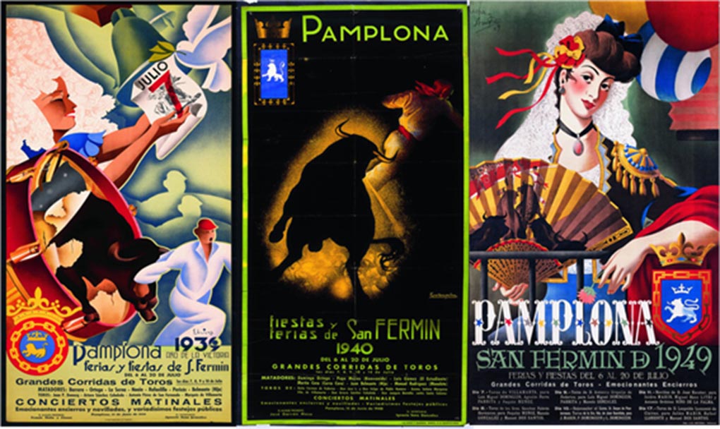 El cartel de San Fermín de 1939 alarga los días de festejos en dos. En los de 1940 y 1949 también se programaron las corridas en días discontinuos. 